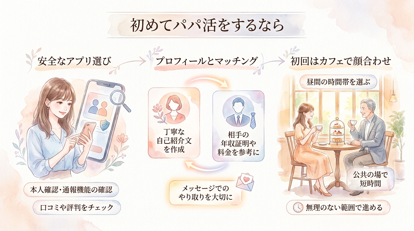 初めてパパ活をするなら